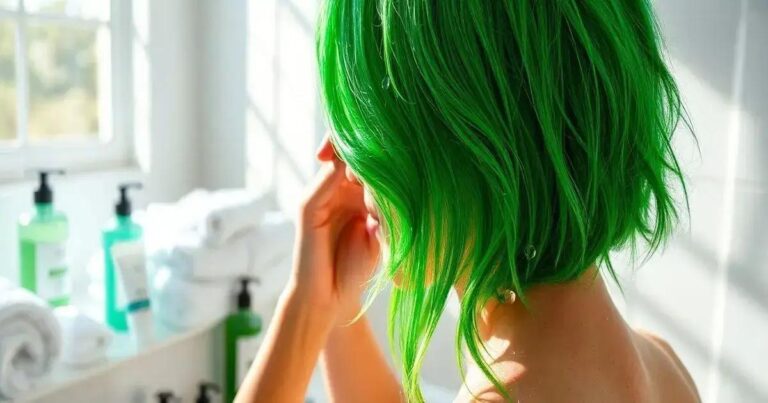 como tirar a tinta verde do cabelo