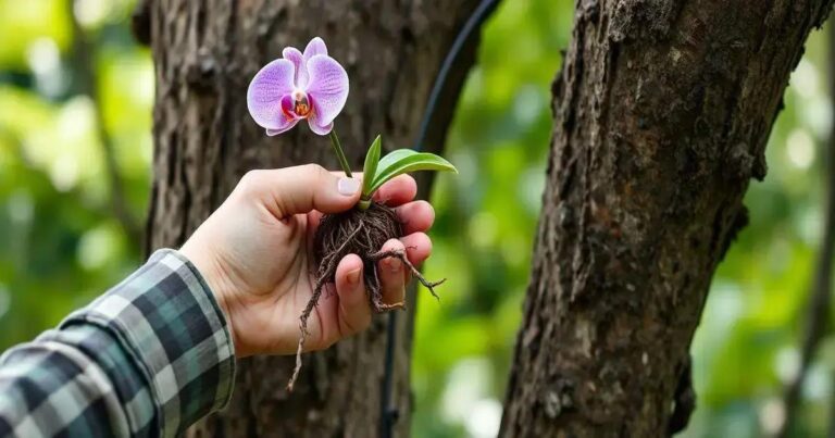 como tirar muda de orquidea da arvore