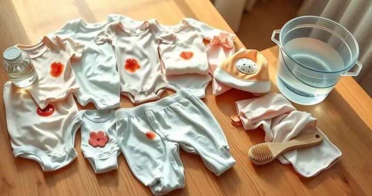 como tirar manchas das roupas de bebe