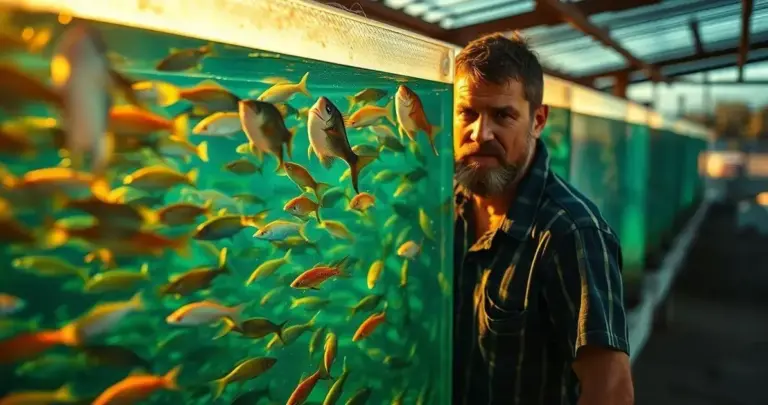 criação de peixes em tanques